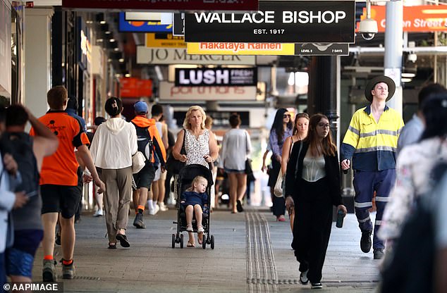 Australian workers have been hit by the rich world's biggest tax rises following the end of relief for low and middle income earners under Labor's watch (pictured, Queen Street Mall in Brisbane).
