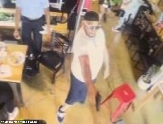 At least one person was killed and five others were injured after a shooting on Easter Sunday at a coffee shop in the Germantown section of Nashville, according to police, who say this photo is of the suspect who fled the scene.