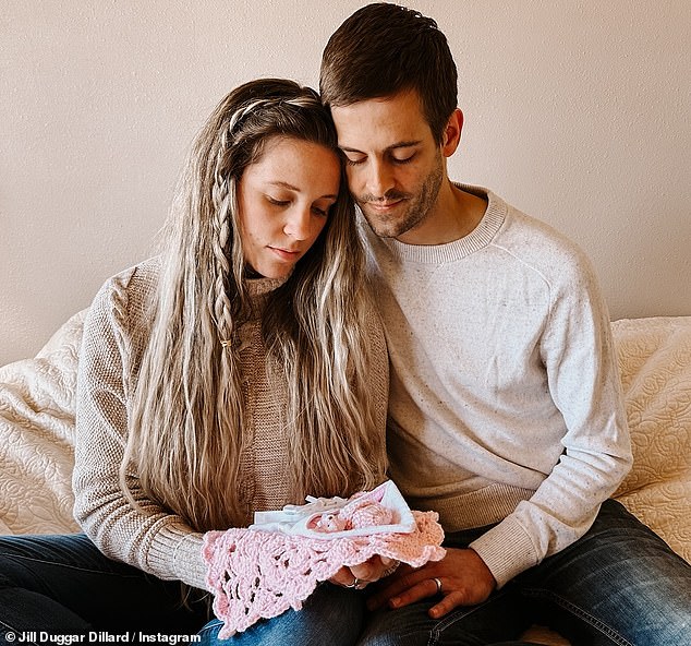 Jill Duggar and Derick Dillard were reunited with their parents, Jim Bob and Michelle, as they were seen attending the memorial service for the couple's dead daughter.