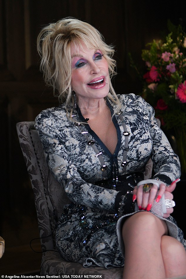 Country music legend Dolly Parton is reported to be launching her own range of wines (pictured last month)