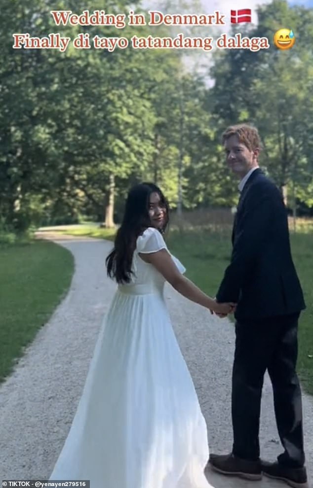 Another couple shows off footage from their Danish video on TikTok, joining the 20.3 million viewers of the Denmark Wedding hashtag.