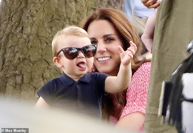 Prince Louis wore his mother's sunglasses to a charity polo event in 2019.