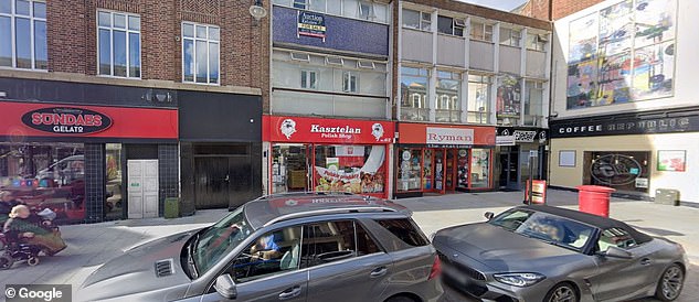 Analysis by the Institute for Fiscal Studies estimated that the average UK adult consumed around 270 calories a week from takeaways before the pandemic. This rose to 395 calories a week during the first lockdown of 2020, when restaurants, pubs and cafes were forced to close in an effort to slow the spread of Covid. Pictured, Bedford High Street in 2021 with dessert bars and takeaway coffee chains.