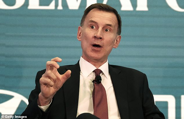 Debt fears: Asked about a foreign takeover of Royal Mail, chancellor Jeremy Hunt (pictured) said there was 
