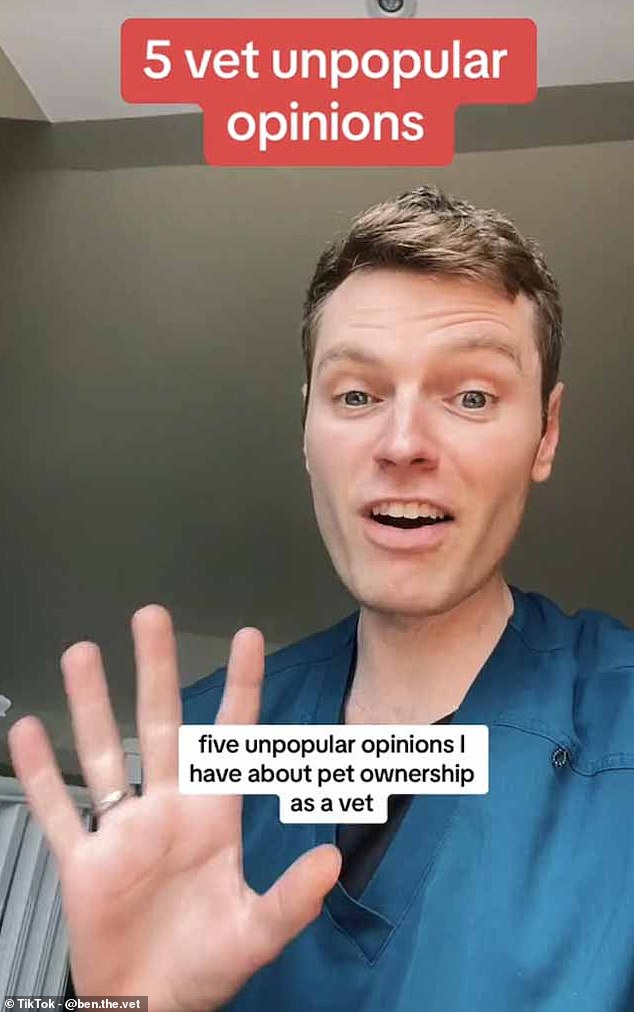 Ben the vet (pictured) has shared what he described as five opinions 