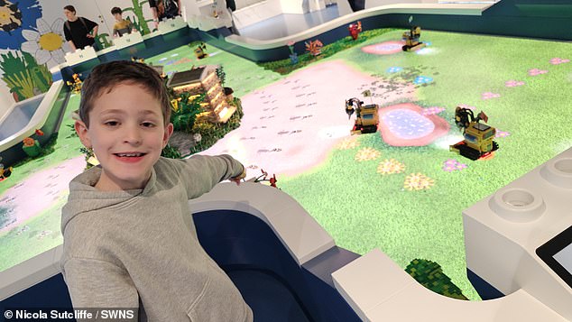 Matthew Sutcliffe, 8, at Legoland in Denmark, the first of its kind in the world
