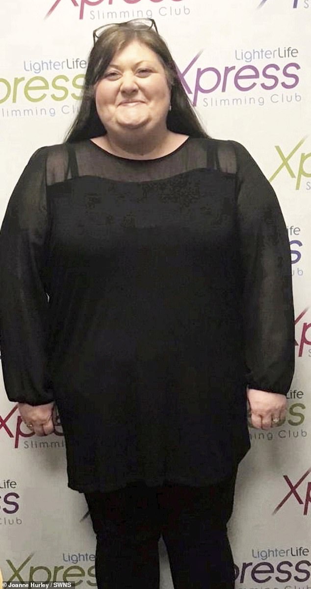 Jo Hurley, 50, from Harlow, Essex, lost 10 stone by giving up a bottle of wine one night after almost dying from septic shock.