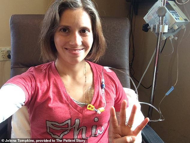 Jelena Tompkins was just 34 years old in 2016 when she noticed that her gas smelled stronger than usual.  She was diagnosed with stage three rectal cancer.