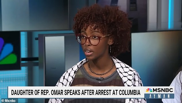 Ilhan Omar's daughter Irsa Hirsi, 21, has come under fire for claiming she was sprayed with chemical weapons during a pro-Palestine protest at Columbia University.