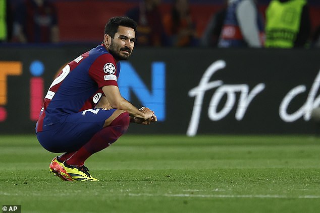 Ilkay Gundogan (pictured above) criticized his Barcelona teammates after their disappointing performance against Paris Saint-Germain on Tuesday night.