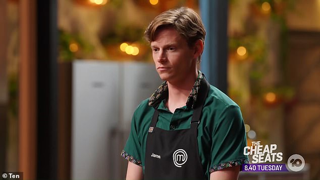 On Sunday's episode of MasterChef Australia, the first contestant eliminated from the 2024 season was sent home.  James Holmes was kicked off the show after his squid dish failed to impress the judges.  In the photo