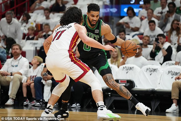 The Boston Celtics dominated the Miami Heat on Saturday night during Game 3 in Florida.