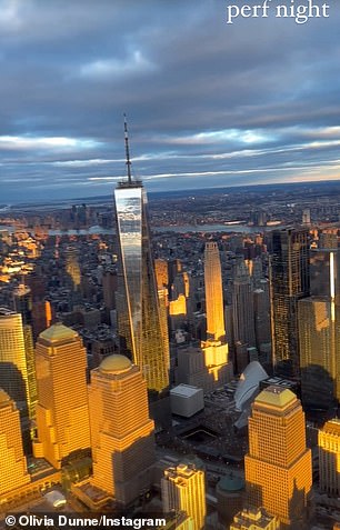 Dunne also posted the New York skyline from his helicopter tour.