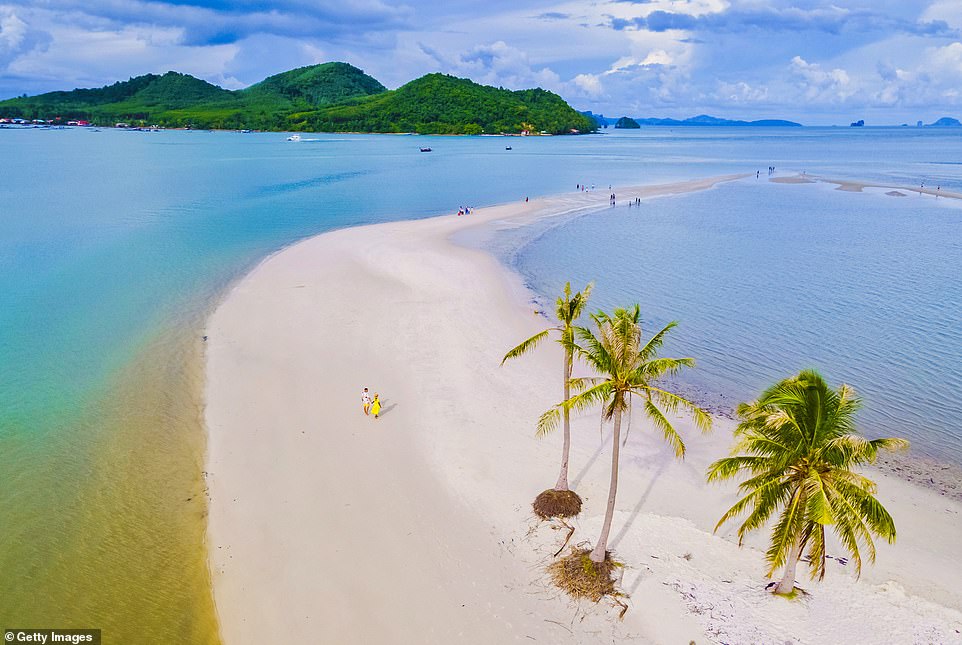 Soak it in: Fiona McIntosh travels to Koh Yao Yai, an island on Thailand's west coast near Phuket that's so unknown even mainland Thais haven't heard of it.  Pictured above is the most spectacular beach on the island - Laem Haad