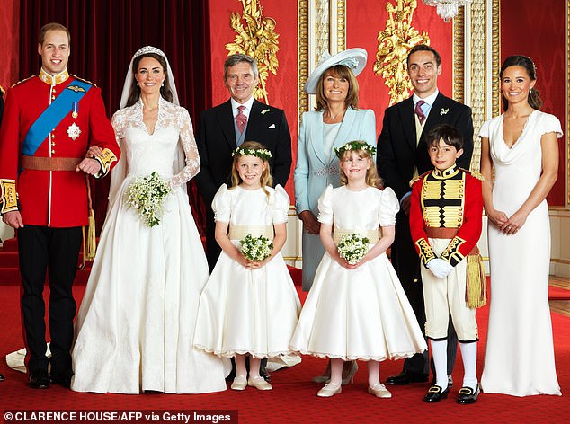 The Prince and Princess of Wales will also likely rely on their in-laws while Kate, who recently spoke openly about her cancer diagnosis, undergoes treatment. The Middletons in the photo from William and Kate's wedding day
