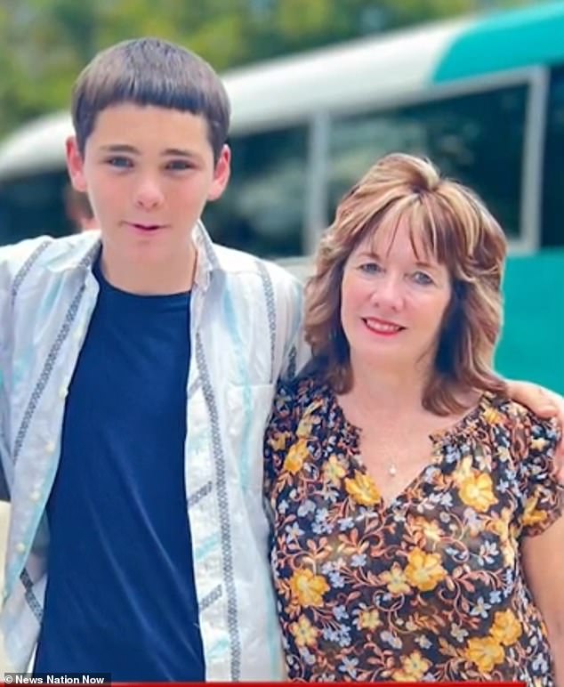 Families of American children at a Jamaica school for troubled teens, including 16-year-old Cody Fleischman (pictured with his mother Tarah), have told how they were allegedly beaten, put in stressful positions for hours, forced to exercising until they vomited and even being subjected to waterboarding.