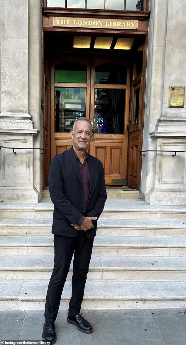 Contrary to popular opinion, the private club that attracts the most celebrities, including Tom Hanks (pictured), may well be the London Library.