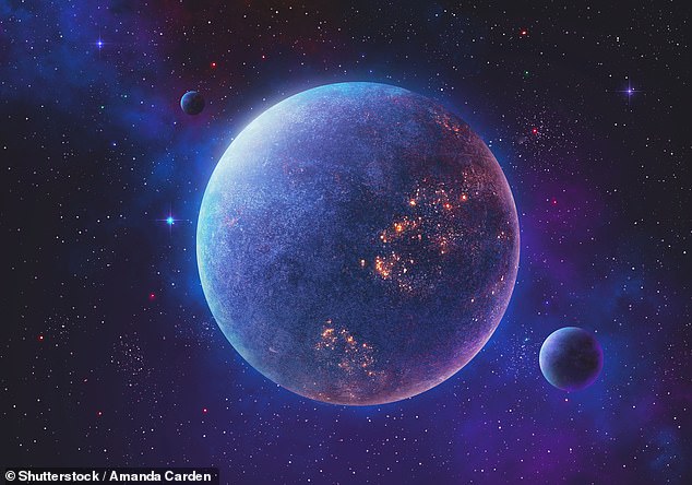Scientists at Cornell University believe they have taken a big step forward in the search for extraterrestrials.  In a new study, they claim that planets hosting extraterrestrial life may emit a distinctive purple hue (artist's impression)