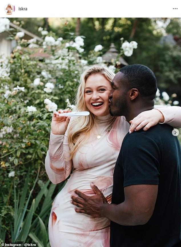 Iskra came under fire for announcing she was expecting her first child with a sponsored post promoting a pregnancy test.