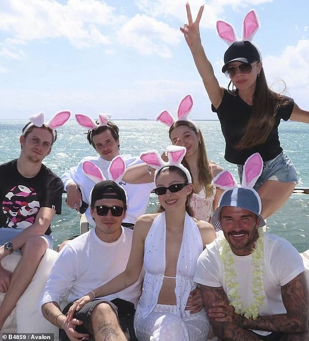 The Beckhams make the most of the Easter holiday on their £16million yacht