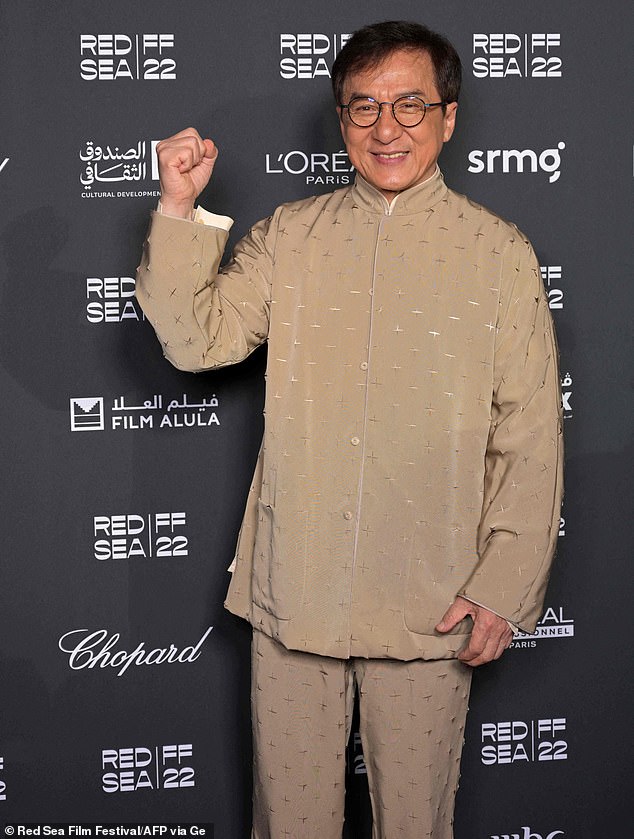 Jackie Chan, 70, took the time to reassure his fans that everything was fine after his bright health scares when recent photos circulated of the star looking older with gray hair;  seen in 2022