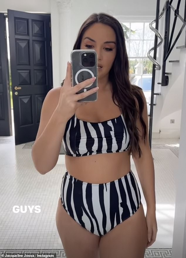 Jacqueline Jossa looked sensational as she posed in a variety of swimsuits on Instagram on Saturday.