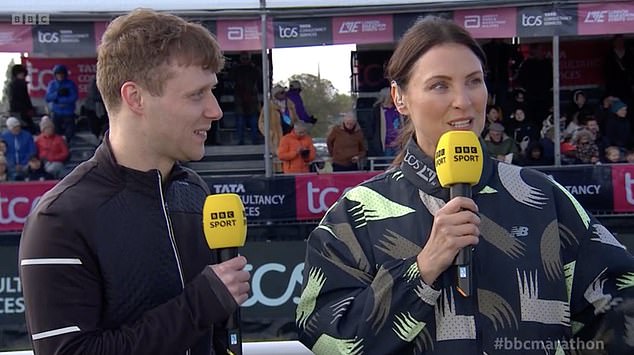 Emma Barton and Jamie Borthwick are preparing to run the London Marathon, while also filming Monday's episode of EastEnders.