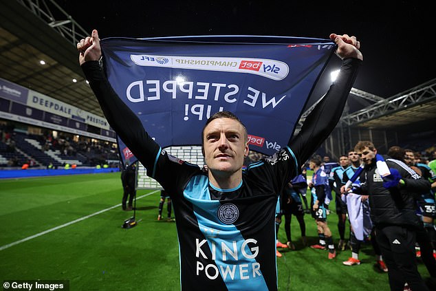 Jamie Vardy is in talks to extend his contract with Leicester after helping them to the Championship title.
