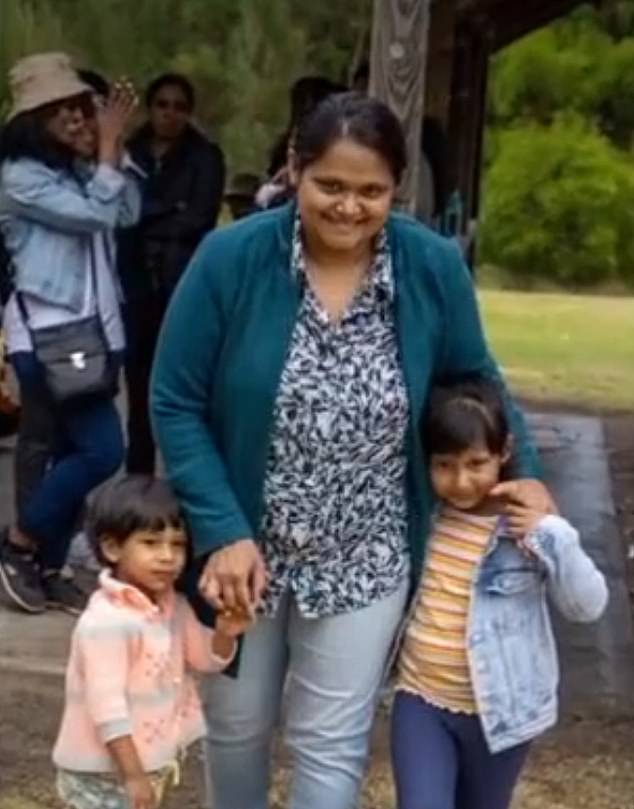 Jasmine Thomas and her two children, Carolyn and Evlyn (pictured with Mrs Thomas), died in a car fire in Melbourne's south-east on March 24, 2022.