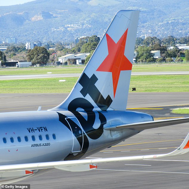 A 52-year-old man has pleaded guilty to multiple offenses after exposing himself and urinating on empty seats on a Jetstar flight from the Gold Coast to Melbourne (file image)