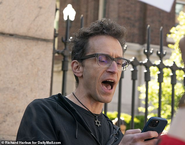 Jewish Columbia professor Shai Davidai (pictured) has been blocked from campus after he created a pro-Israel rally to counter the student-led encampment in Gaza.