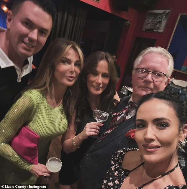 Jim Davidson is engaged and getting married for the sixth time: Comic, 70, (second from right) plans to marry his new girlfriend Natasha, 47, (centre), with whom he attended Nigel Farage's 60th party on Wednesday.
