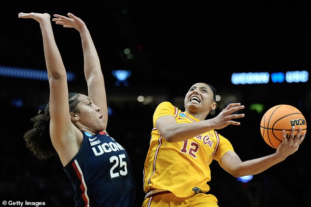 The USC freshman guard had 29 points and 10 rebounds in the Trojans' Elite Eight loss at Portland.