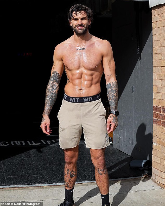 Adam (pictured) rose to fame on Love Island and appeared in series four and eight in 2018 and 2022.