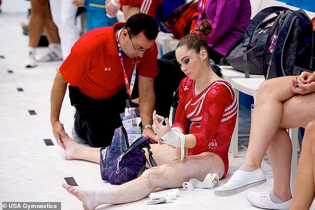 Nassar admitted to sexually assaulting female athletes while he worked at Michigan State University and USA Gymnastics, which trains Olympic athletes.  In the photo: Nassar with McKayla Maroney