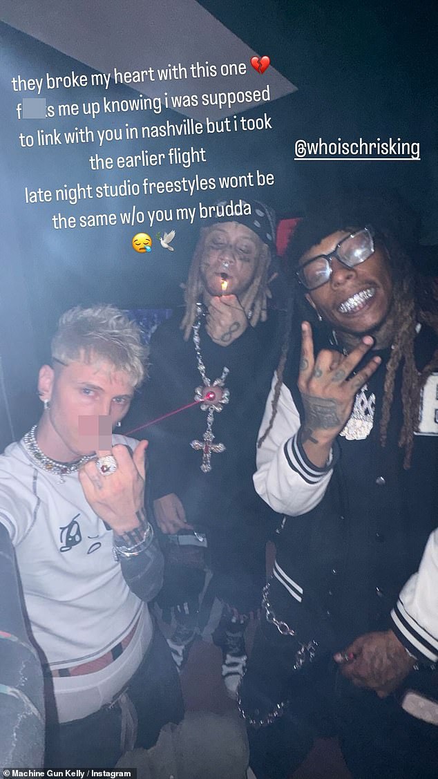 Rapper and singer Machine Gun Kelly also took to social media to acknowledge Chris' death and pay tribute.