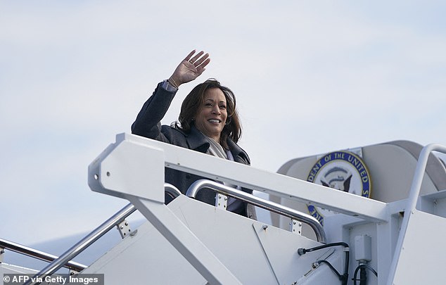 An armed Secret Service officer assigned to Vice President Kamala Harris was reportedly removed from duty after he got into a physical fight with other agents on Monday.  The altercation occurred before she boarded Air Force Two (file photo)