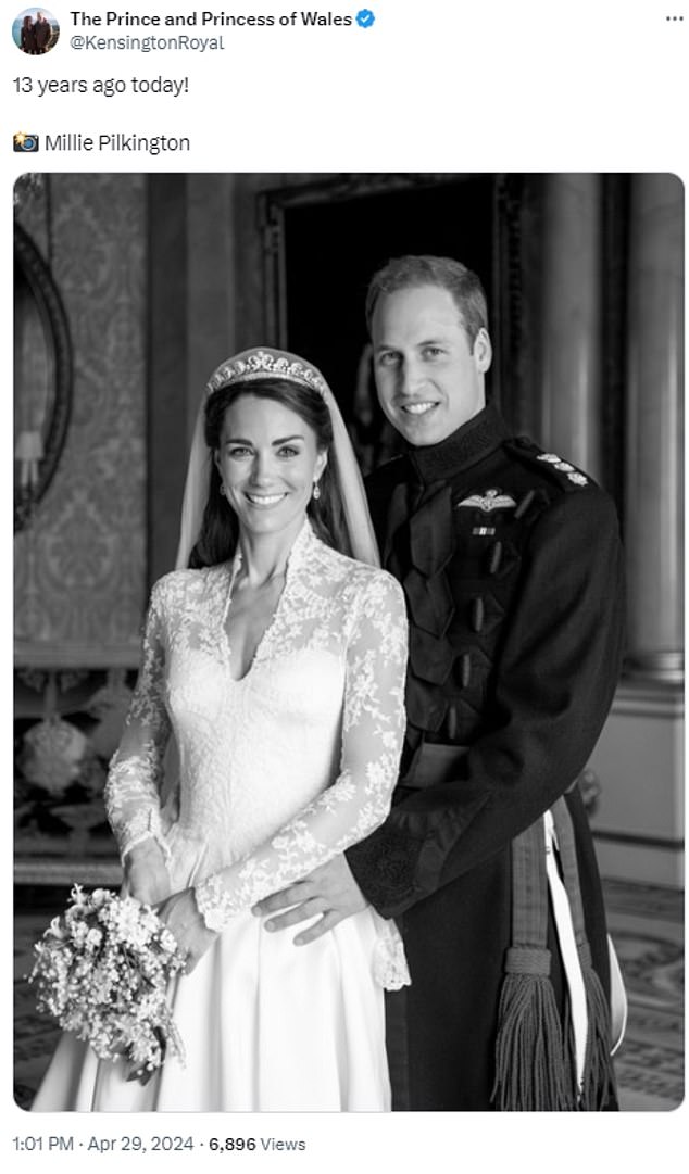 Kate and William share never before seen wedding portrait Prince and Princess