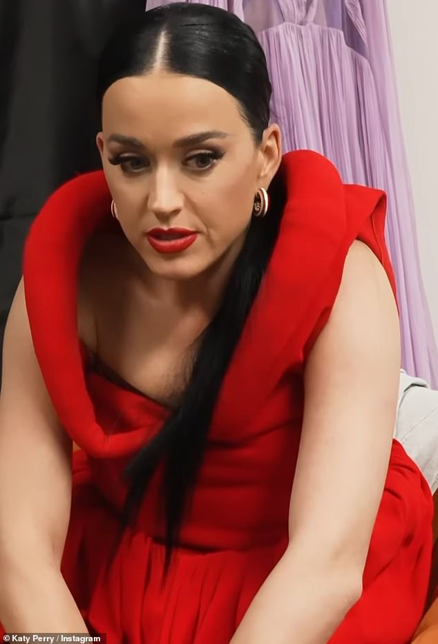 Katy Perry suffered a wardrobe malfunction backstage at American Idol this week when she got stuck in her scarlet dress.