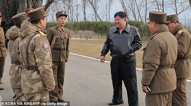 The North Korean dictator wore an all-black suit while smoking a cigarette before the Hwasong-16B test fire.