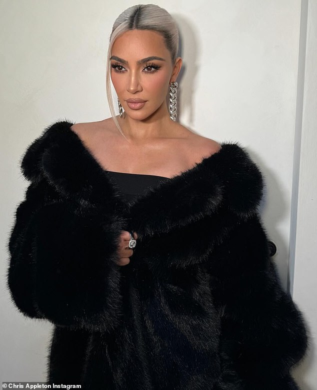 Kim Kardashian showed off her new ice blonde look on her hairstylist Chris Appleton's Instagram this week.