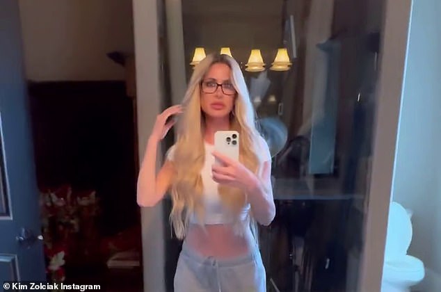Kim Zolciak-Biermann gazed at her own reflection in not one, but two mirror selfies she shared from her $880,000 five-bedroom Alpharetta, GA mansion on Easter Sunday.