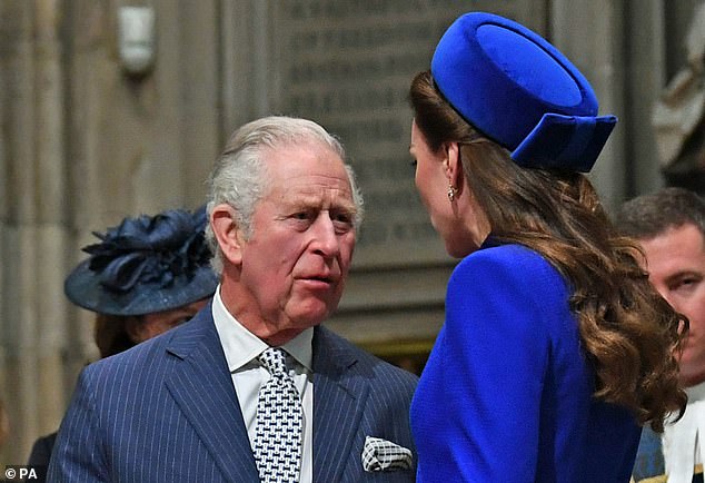 Charles and Kate (seen at the Commonwealth Service at Westminster Abbey in March 2022) now sadly share a shared experience of cancer.