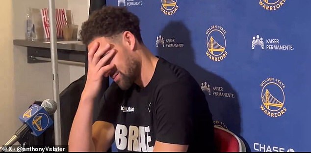 Klay Thompson was left speechless after being asked about Tari Eason's troll on Thursday.