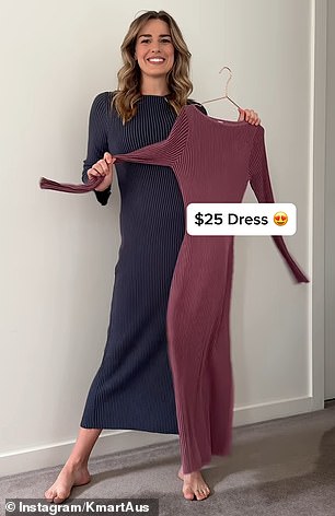 Kmart Australia's trendy boat neck midi dress has hit shelves as autumn arrives and the weather starts to cool down.