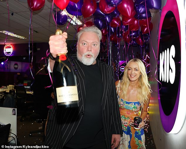 Kyle Sandilands and Jackie 'O' Henderson have no worries as their long-awaited radio show hits Melbourne airwaves on Monday.  Both in the photo