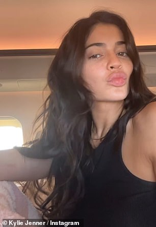 Kylie Jenner, 26, took to Instagram on Friday to share a clip of her showing off her new extensions while winking and air-kissing the camera.