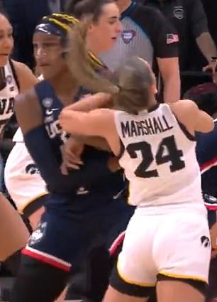 UConn was on the wrong end of a controversial late foul against Iowa