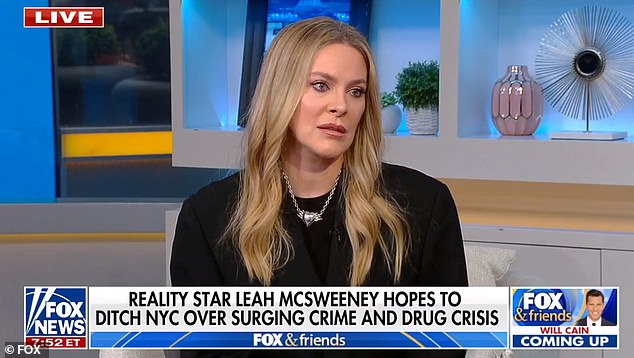 Former Real Housewives of New York star Leah McSweeney lashed out at Mayor Eric Adams on Fox & Friends on Wednesday