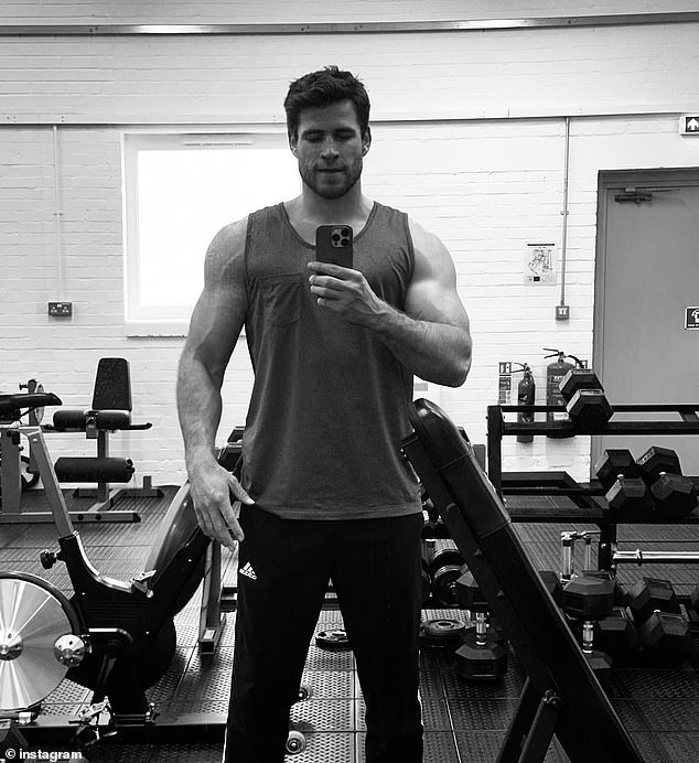 Hemsworth posted this selfie showing his progress on his personal account on April 5, thanking fans for their support of his new film, 'Land of Bad.'